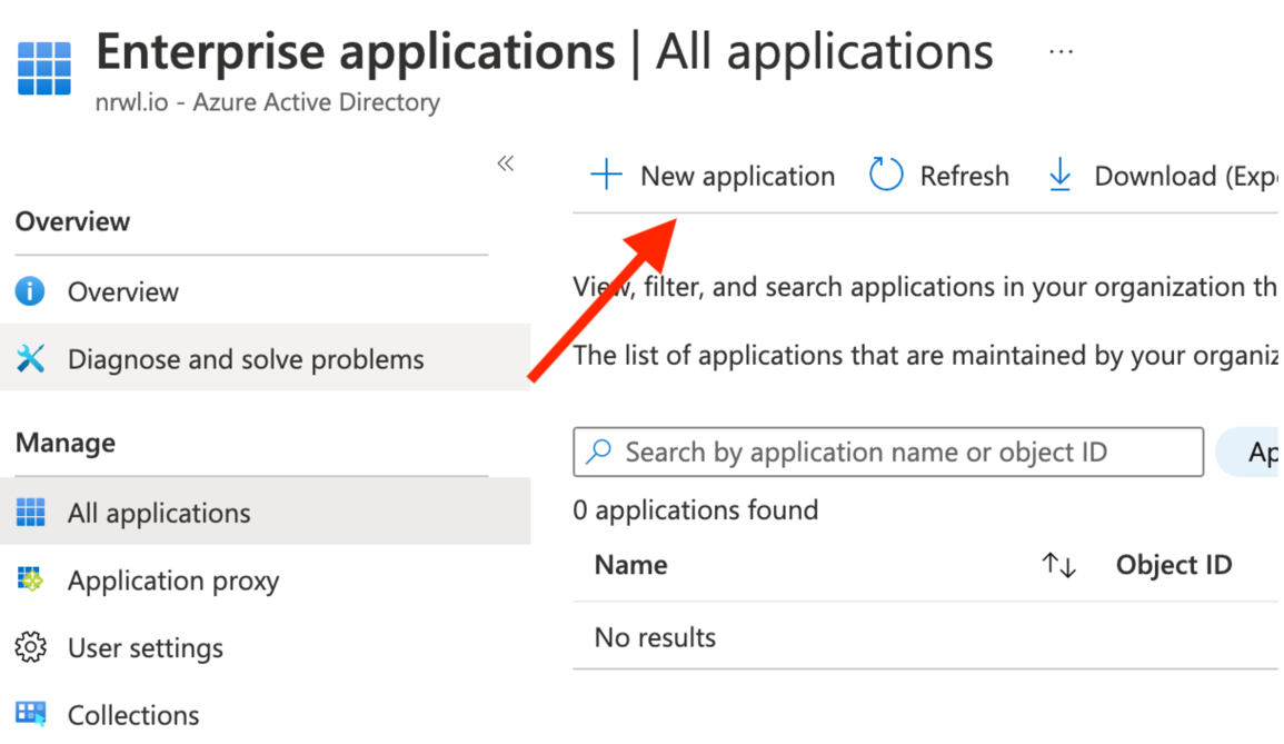 Select create your own application